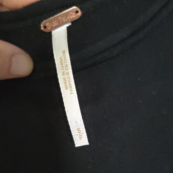 Free People Ribbed Sleeveless Black Bodysuit Size S - Picture 2 of 3